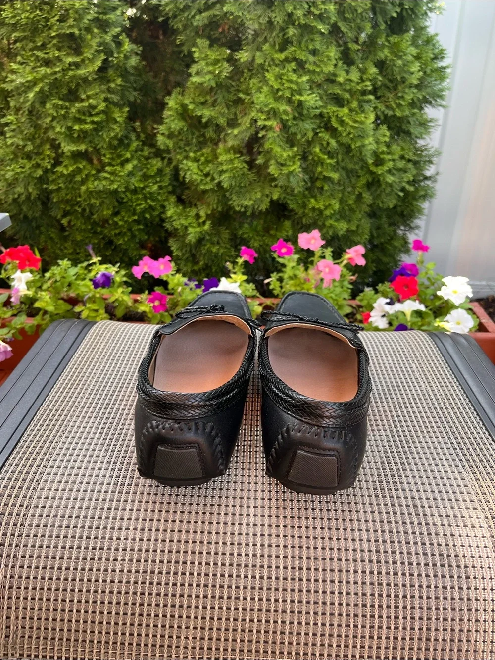 Bruno Marc Men’s Black Leather Driving Loafers Size 12